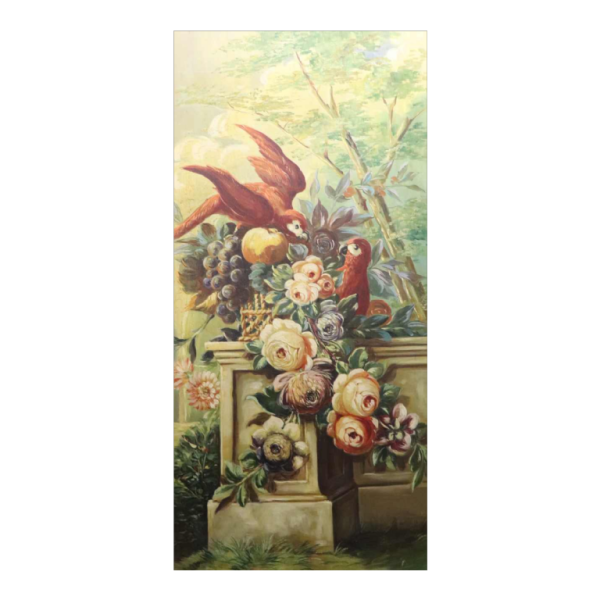 Auguste Ista, huile sur panneau, encadrement en chêne, vers 1920