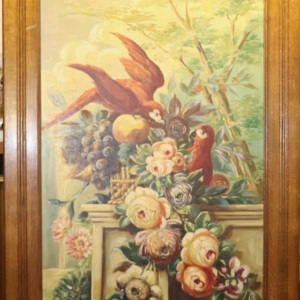 Auguste Ista, huile sur panneau, encadrement en chêne, vers 1920