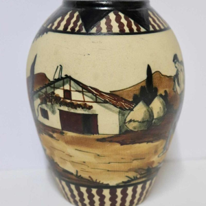 Pedro Garcia de Diego - Ciboure - Art Deco blazed stoneware Basque vase - France