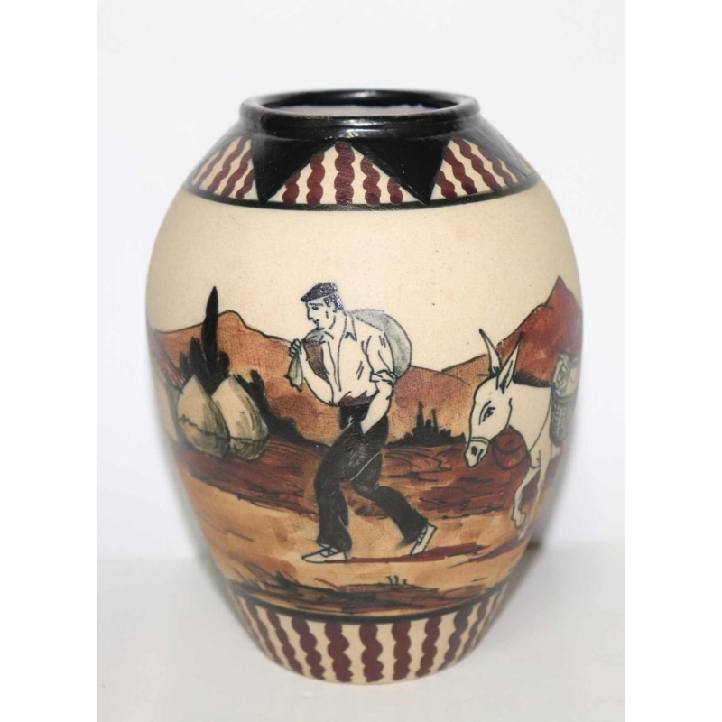 Pedro Garcia de Diego - Ciboure - Art Deco Baskische vaas van geglazuurd steengoed - Frankrijk