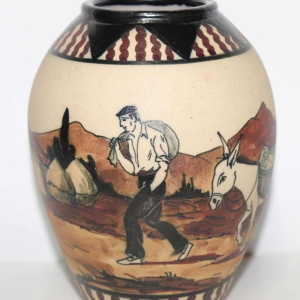 Pedro Garcia de Diego - Ciboure - Art Deco blazed stoneware Basque vase - France