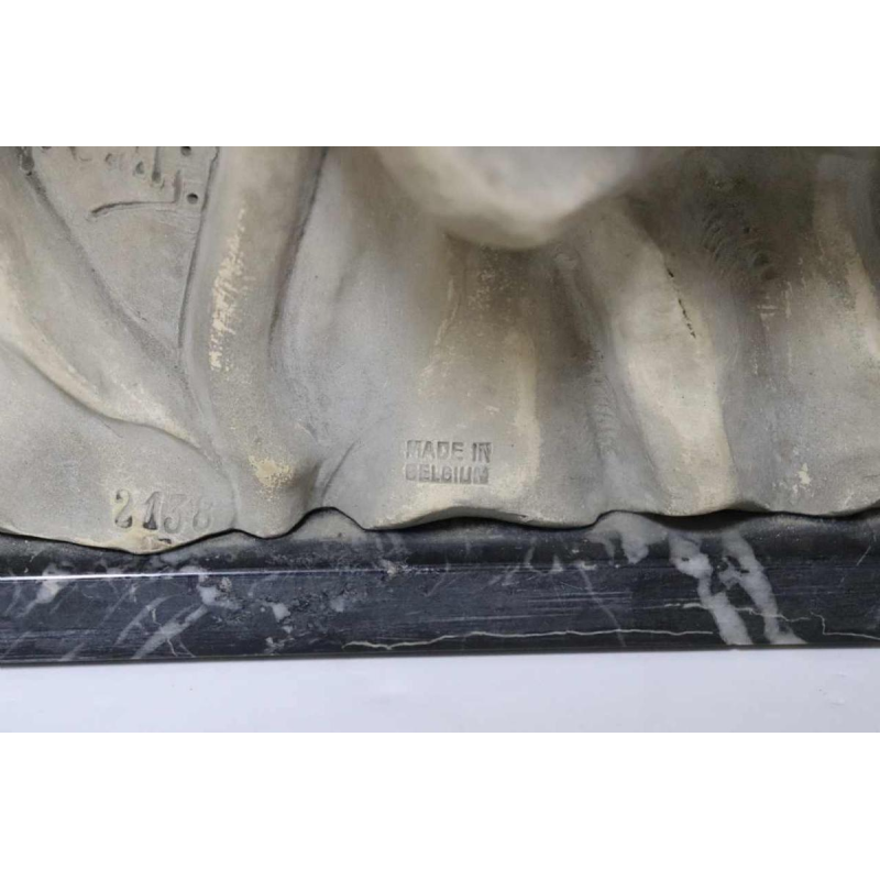 Antonio Carli, sculpture en terre cuite patinée 'femme avec son enfant' XXème siècle