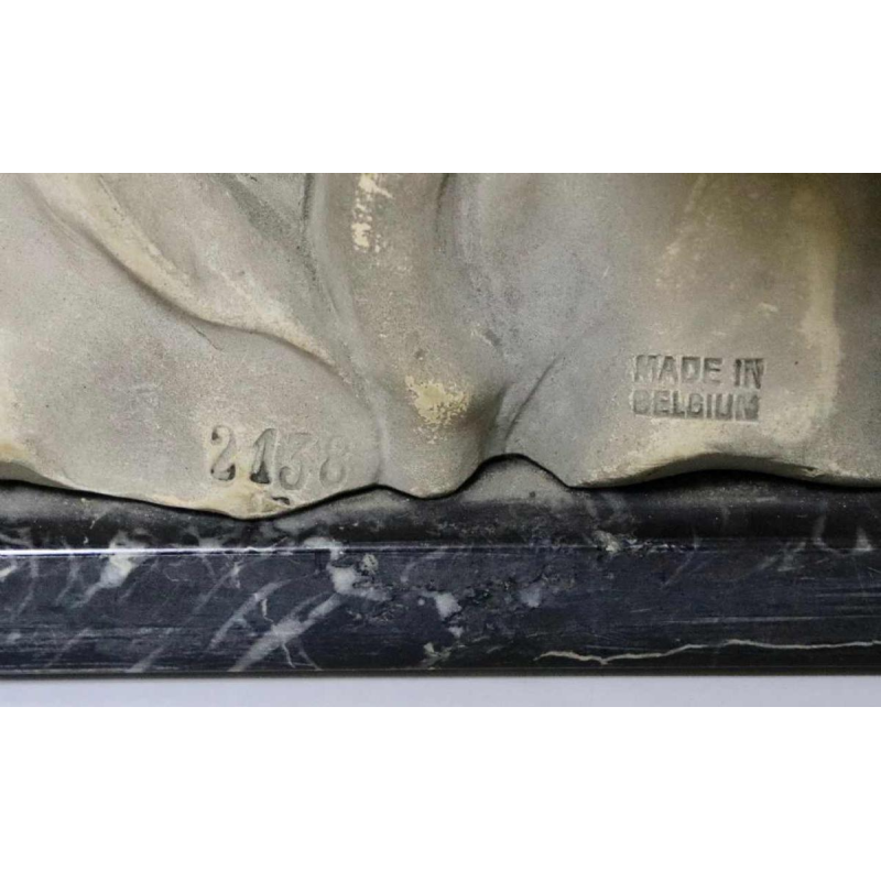 Antonio Carli, sculpture en terre cuite patinée 'femme avec son enfant' XXème siècle