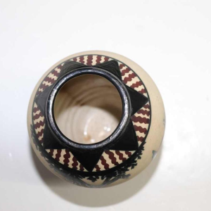 Pedro Garcia de Diego - Ciboure - Vase décor basque Art Déco en grès émaillé - France