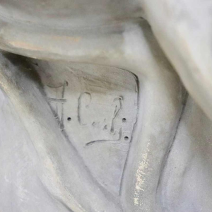 Antonio Carli, sculpture en terre cuite patinée 'femme avec son enfant' XXème siècle