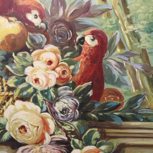 Auguste Ista, Olieverf op paneel, eikenhouten lijst, circa 1920