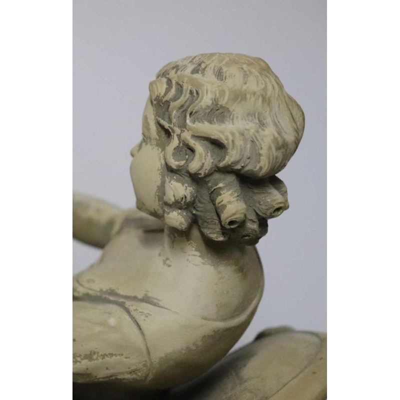 Antonio Carli, sculpture in patinated terracotta 'woman with child' 20th century