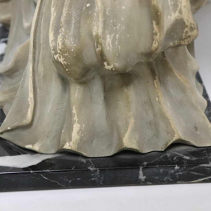 Antonio Carli, sculpture in patinated terracotta 'woman with child' 20th century