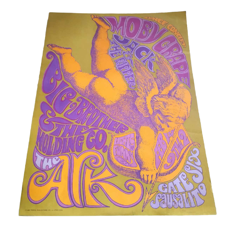 BIG BROTHER & THE HOLDING CO par PORTAL PUBLICATIONS LTD USA, affiche psychédélique vintage 1967