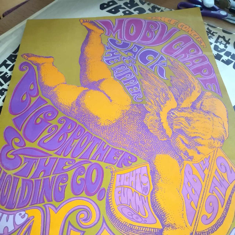 BIG BROTHER & THE HOLDING CO door PORTAL PUBLICATIONS LTD USA, vintage psychedelische poster 1967
