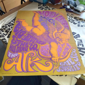 BIG BROTHER & THE HOLDING CO by PORTAL PUBLICATIONS LTD USA, vintage psychedelic poster 1967
