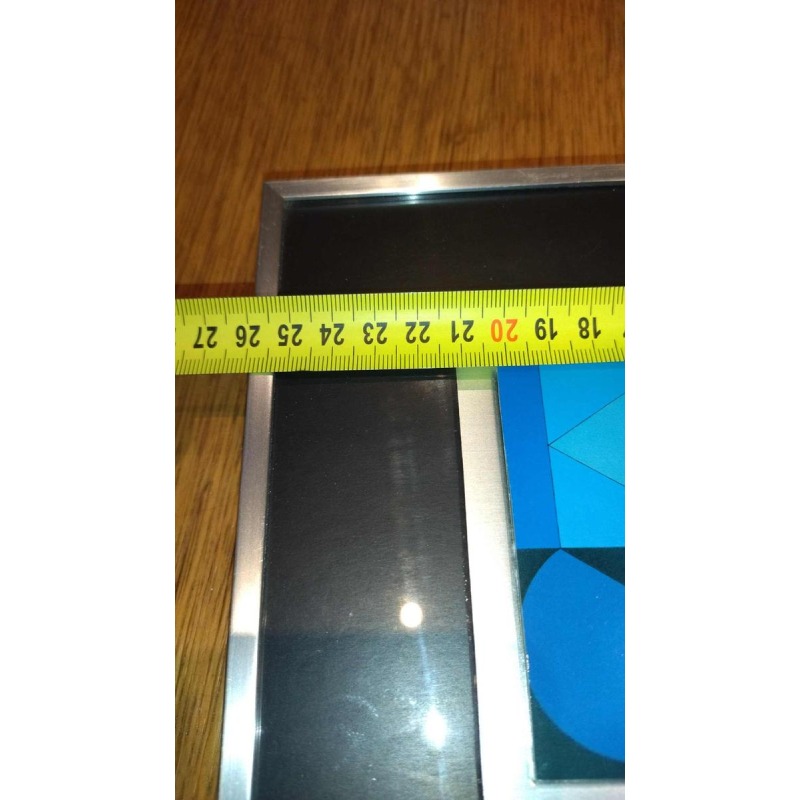 VICTOR VASARELY, oeuvre Op'Art fixée sur plexi