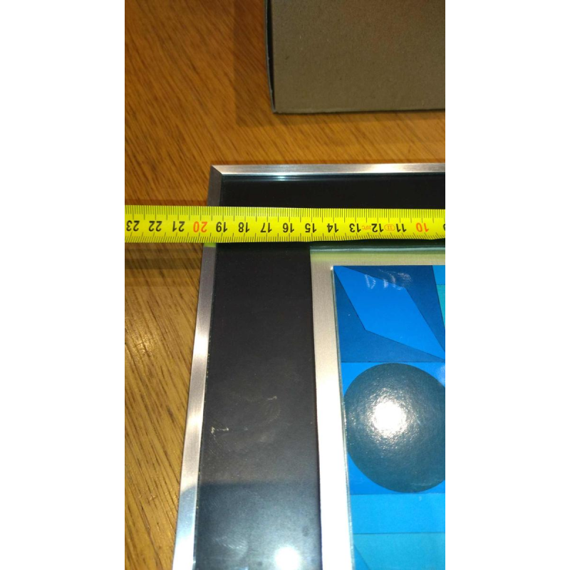 VICTOR VASARELY, oeuvre Op'Art fixée sur plexi