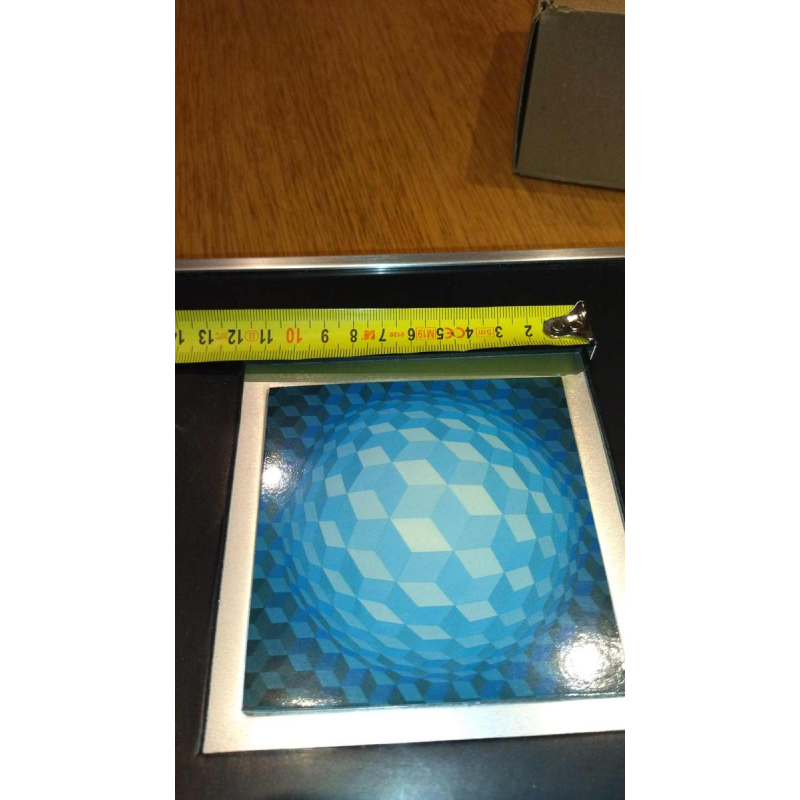 VICTOR VASARELY, Op'Art work mounted on Plexiglas