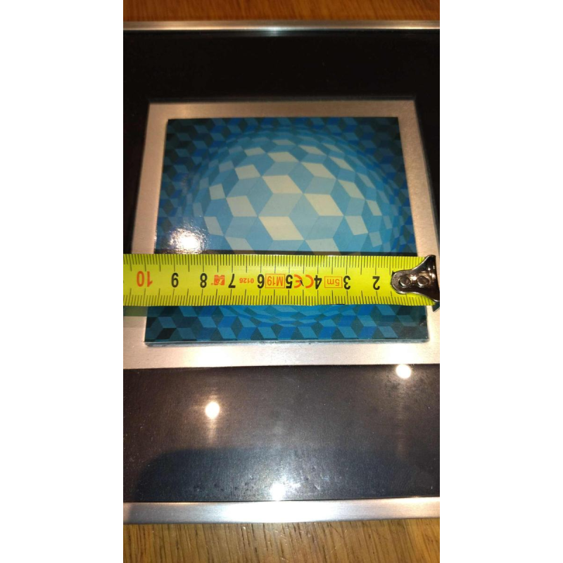 VICTOR VASARELY, Op'Art werk gemonteerd op plexiglas