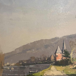 George LAMBILLOTTE (1915-1998): The Meuse and the Priory of Godinne.