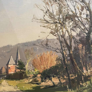 George LAMBILLOTTE (1915-1998): « La Meuse et le Prieuré de Godinne »