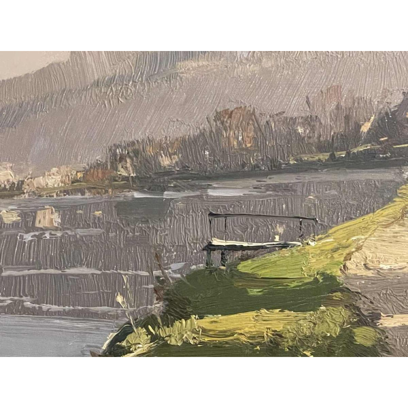 George LAMBILLOTTE (1915-1998): « La Meuse et le Prieuré de Godinne »