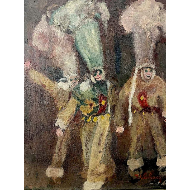 Fernand VERHAEGEN (1883-1975): « 3 Gilles de Binche »