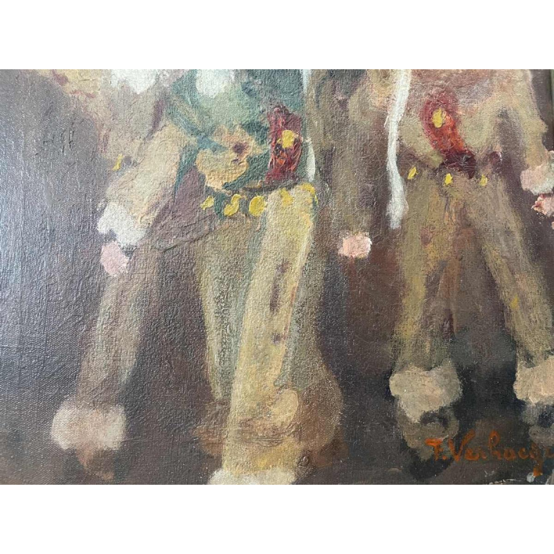 Fernand VERHAEGEN (1883-1975): "3 Gilles de Binche".