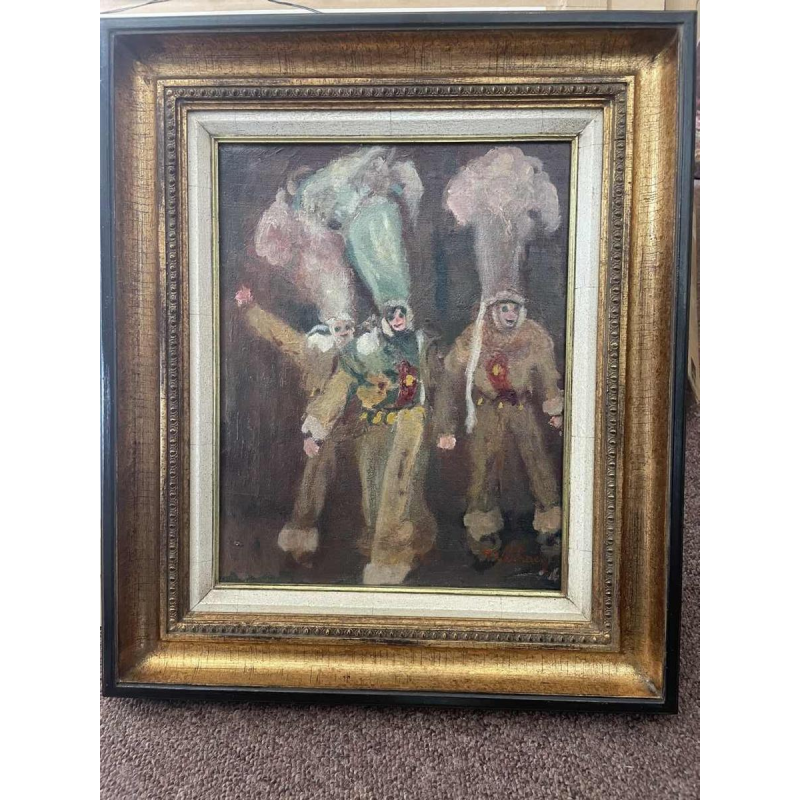 Fernand VERHAEGEN (1883-1975): "3 Gilles de Binche".