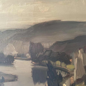Guillaume EDELINE (Namur 1902- Chairière 1987): «The Meuse at Yvoir »