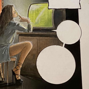 Marine de Sailly, planche originale album érotique "Les 100.000 femmes" 2012