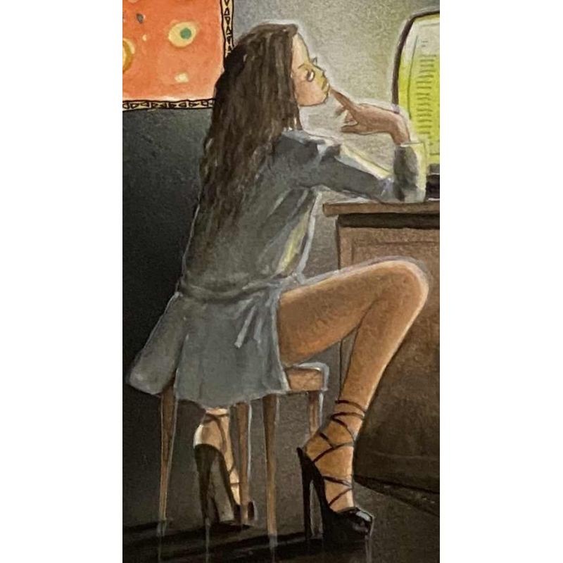 Marine de Sailly, origineel artwork erotisch album "Les 100.000 femmes" 2012