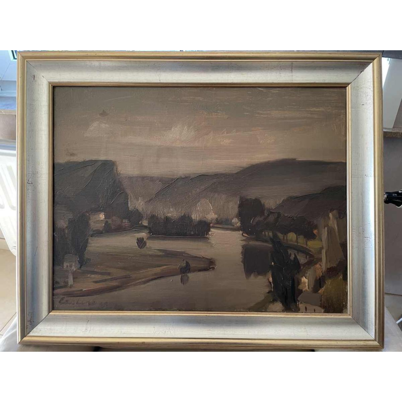 Guillaume EDELINE (Namur 1902- Chairière 1987): «The Meuse at Yvoir »