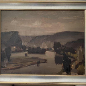 Guillaume EDELINE (Namur 1902- Chairière 1987): « La Meuse à Yvoir »