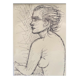 Marcel Gromaire (1892-1971) - Naakte vrouw - Originele inkttekening - 1939