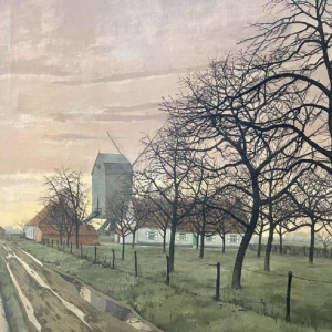 Jean DRATZ (1903-1967): The mill at Lathem-Saint-Martin.