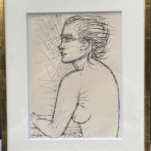Marcel Gromaire (1892-1971) - Nu de Femme -Dessin original à l'encre - 1939
