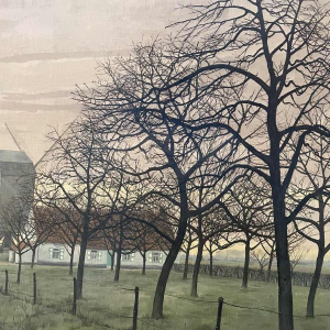 Jean DRATZ (1903-1967): The mill at Lathem-Saint-Martin.