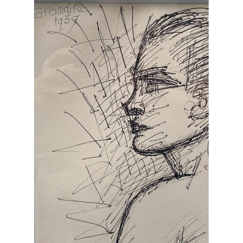 Marcel Gromaire (1892-1971) - Naakte vrouw - Originele inkttekening - 1939