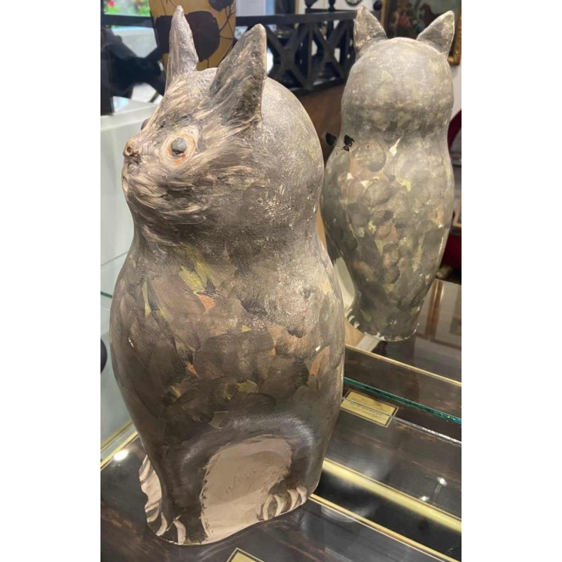 Jules AGARD (1905-1986) - PICASSO's ceramist for 22 years - Chouette Cat