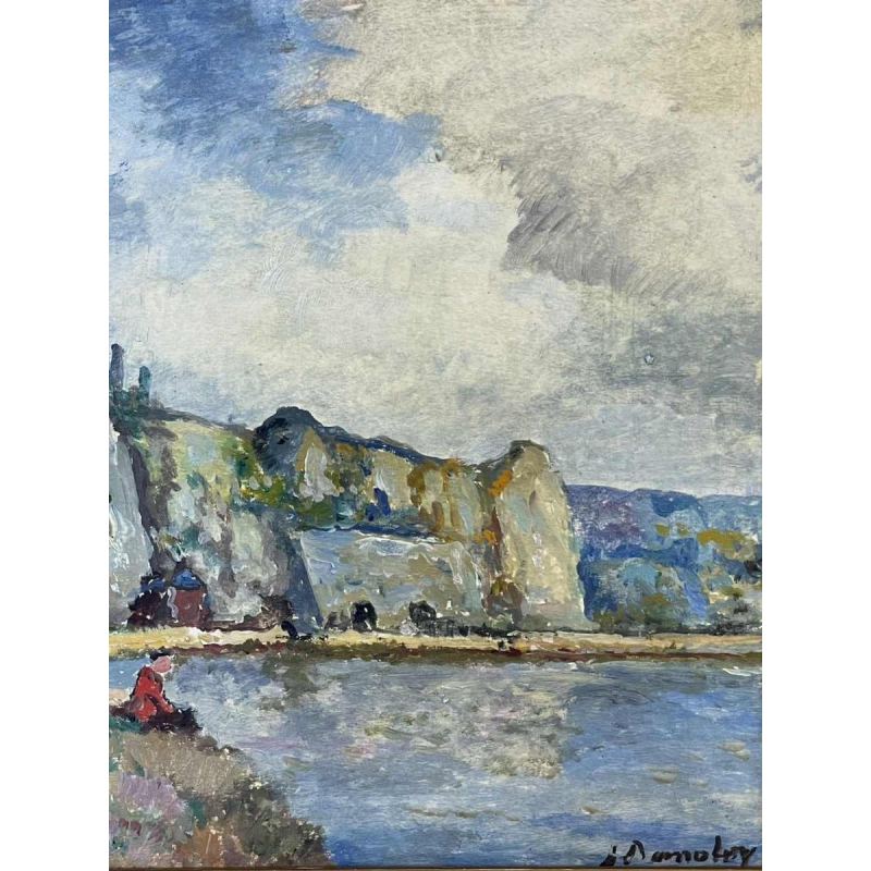 Albert DANDOY (1885-1977): La Meuse près des rochers des Grands Malades (The Meuse near the rocks of the Grands Malades)