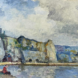 Albert DANDOY (1885-1977): La Meuse près des rochers des Grands Malades (The Meuse near the rocks of the Grands Malades)