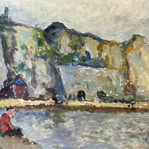Albert DANDOY (1885-1977): La Meuse près des rochers des Grands Malades (The Meuse near the rocks of the Grands Malades)