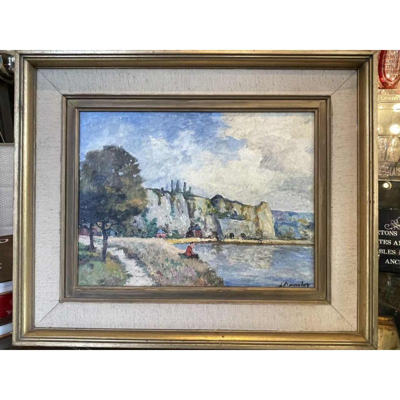 Albert DANDOY (1885-1977): La Meuse près des rochers des Grands Malades (The Meuse near the rocks of the Grands Malades)