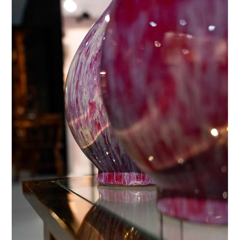 Paire de tulipières, Chine, 19ème siècle, rouge sang de boeuf