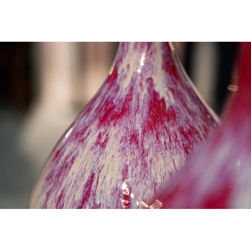 Pair of tulip vases, China, 19th century, oxblood red