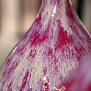 Pair of tulip vases, China, 19th century, oxblood red