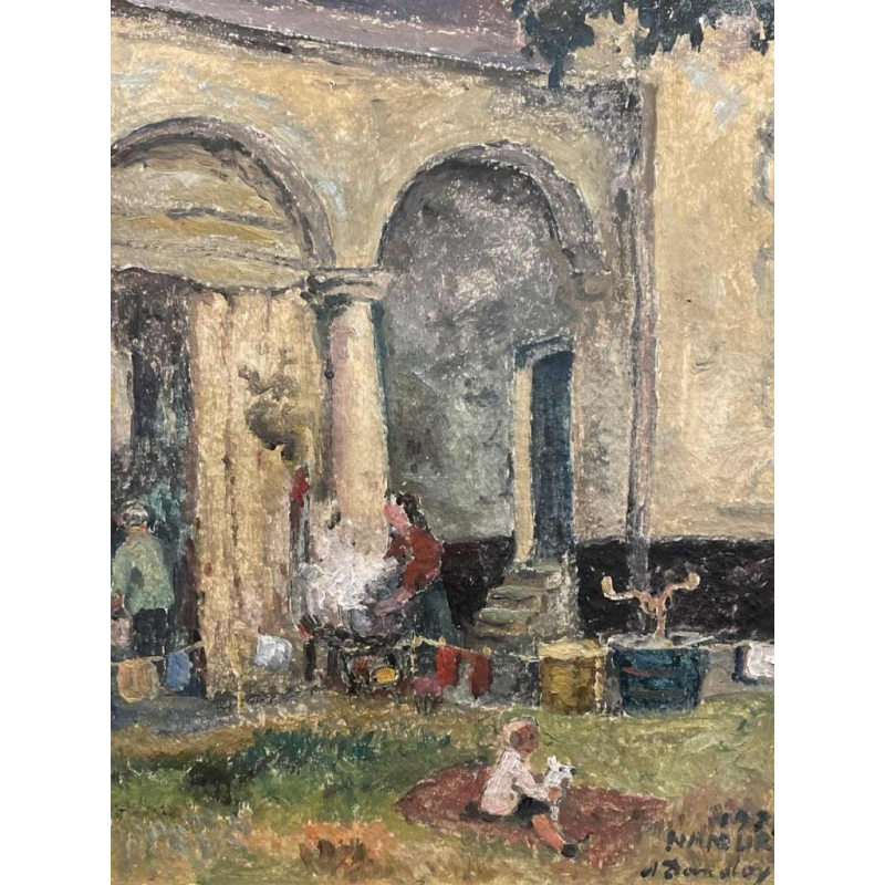 Albert DANDOY (1885-1977): Een scène uit het leven in Namen in 1935