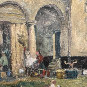 Albert DANDOY (1885-1977): « scène de vie à Namur en 1935