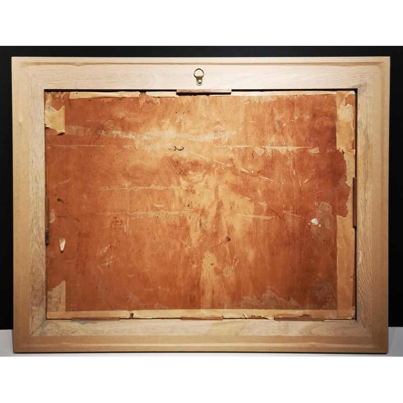 Edgard WIETHASE 'L'arrosoir' peinture huile sur panneau