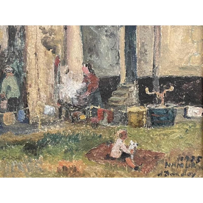 Albert DANDOY (1885-1977): Een scène uit het leven in Namen in 1935