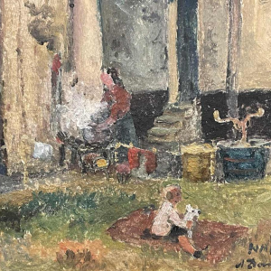 Albert DANDOY (1885-1977): scene of life in Namur in 1935