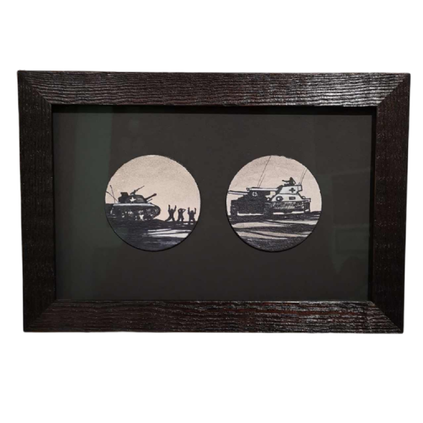 Jean Paul Emond-Alt, Battle of the Ardennes ink drawing, ca 2000