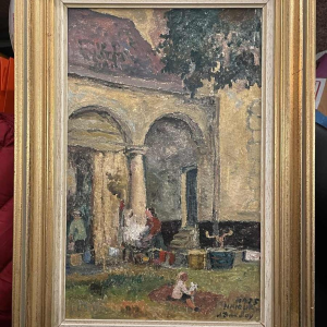 Albert DANDOY (1885-1977): « scène de vie à Namur en 1935